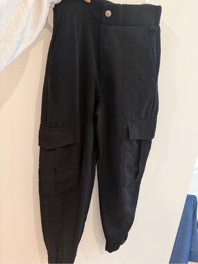 Zara Black Cargo Joggers for women